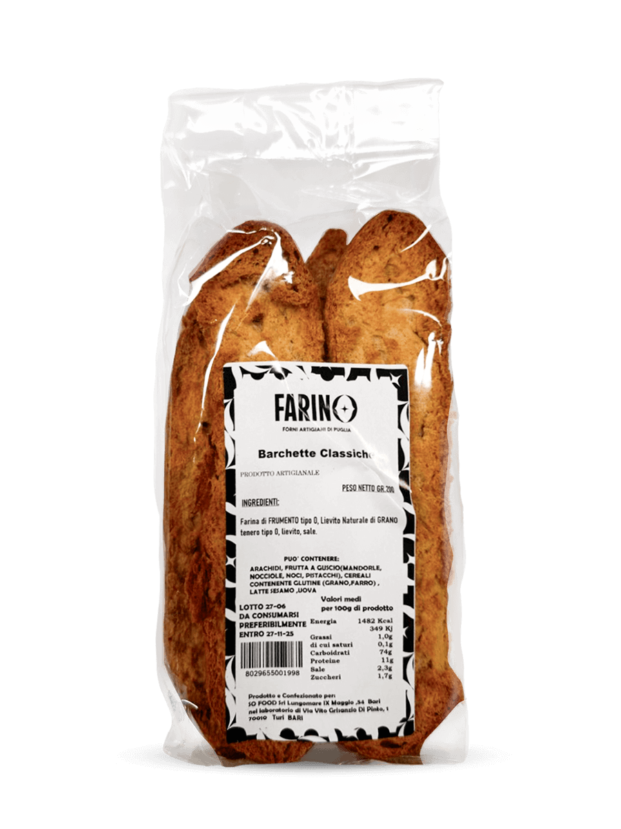 farino forni artigiani di Puglia prodotti da forno barchette classiche
