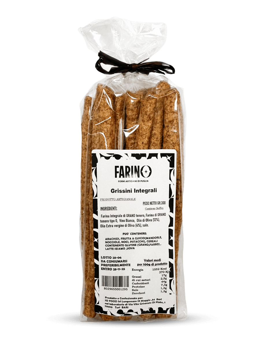 farino forni artigiani di Puglia prodotti da forno grissini integrali