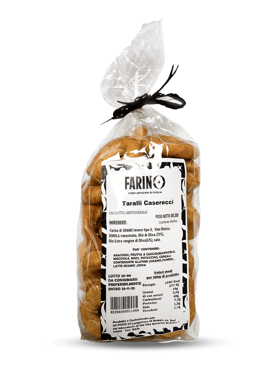 farino forni artigiani di Puglia prodotti da forno taralli caserecci